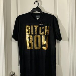 Andrew Christian “B!tch Boy” Tee with Gold Graphic